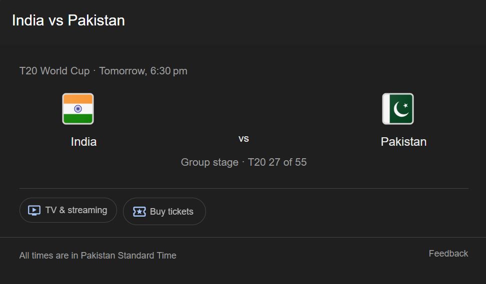 India vs Pakistan Live Match – Latest Updates, Score & Match Highlights