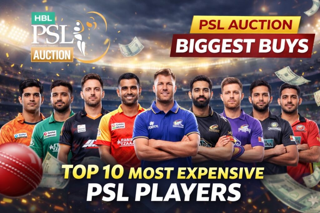 Top 10 Most Expensive Players in HBL PSL Player Auction