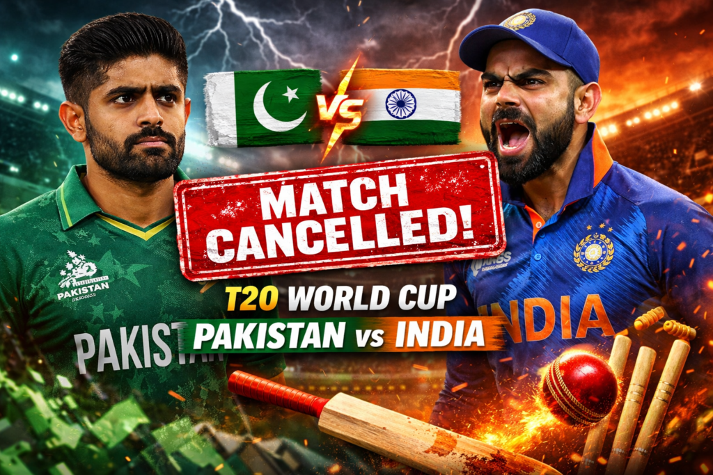 Pakistan vs India T20 World Cup match cancelled