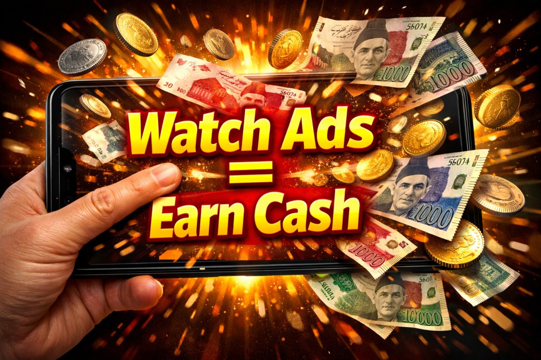 watching ads earning apps in Pakistan mobile earning